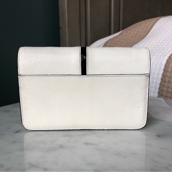 Henri Bendel White Leather Crossbody Handbag with Silver Details - Picture 6 of 15